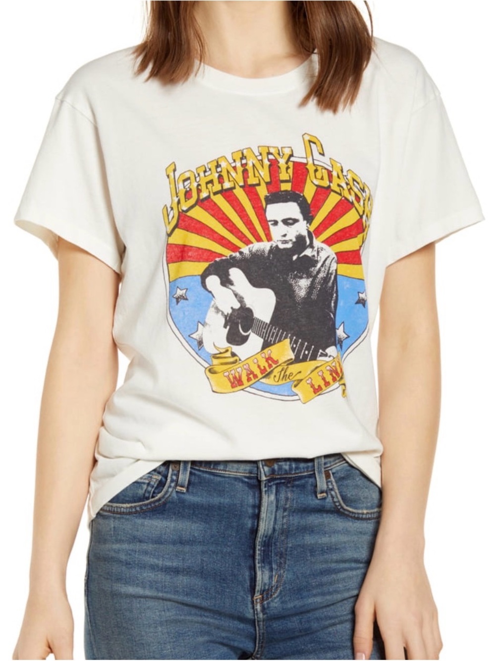 Daydreamer Johnny Cash 100% Cotton Short Sleeve Band T-shirt